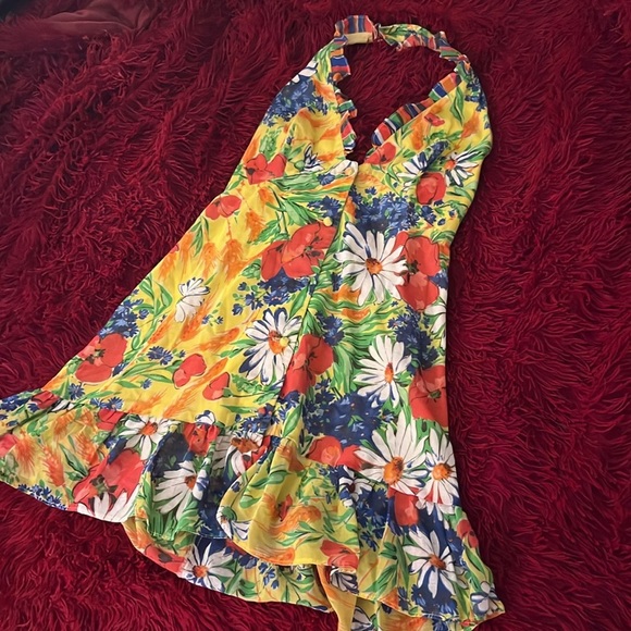 Halter Floral Dress - Size Small - Picture 4 of 7